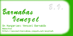 barnabas venczel business card